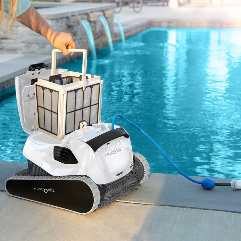 Dolphin Explorer E50 Robotic Pool Cleaner with Wall Climbing, In-Ground