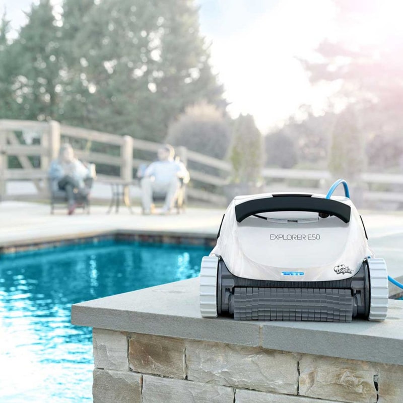 Dolphin Explorer E50 Robotic Pool Cleaner with Wall Climbing, In-Ground