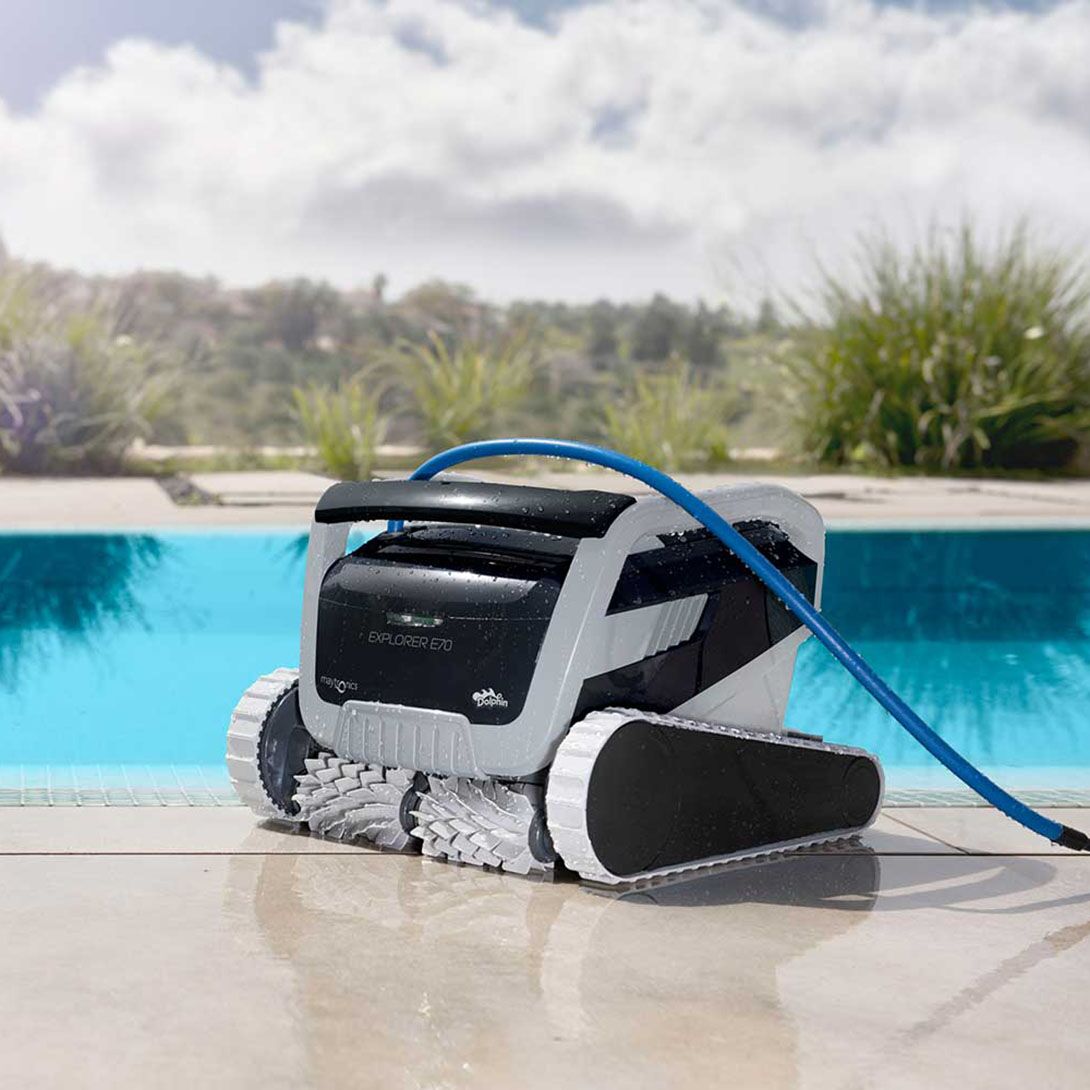 Dolphin Explorer E70 Robotic Pool Cleaner, Wall Climbing and App Control, In-Ground